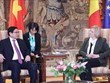 越南政府总理范明政会见比利时众议院议长伊莲·蒂利厄