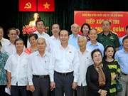越南国家主席陈大光在胡志明市开展选民接待活动（组图）
