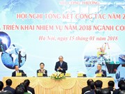 阮春福总理分别出席工贸部和计划与投资部2017年度工作总结暨2018年度任务计划部署会议（组图）