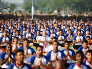 越南参加印度国际瑜伽日活动（组图）