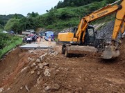 越南北部山区遭暴雨洪水袭击 道路冲断 农户损失惨重（组图）