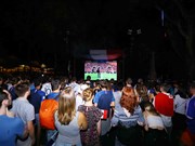 河内球迷相聚共同观看2018年俄罗斯世界杯（组图）
