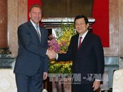 越南党和国家领导会见外国客人