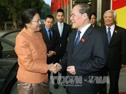 越南国会主席阮生雄会见柬埔寨和老挝国会主席