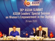 组图：东盟领导人关于数字时代的妇女赋权特别会议召开