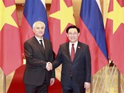 越南国会主席王廷惠同俄罗斯国家杜马主席沃洛金举行会谈