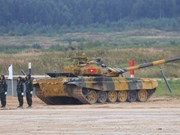 组图：国际军事比赛-2020：越南参赛队在“坦克两项”比赛第二组名列第二