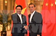 越南政府副总理兼外交部长范平明会见中国外交部长王毅