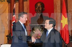 越南国家主席张晋创会见英国首相卡梅伦