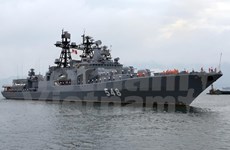 俄罗斯海军舰队访问越南岘港市
