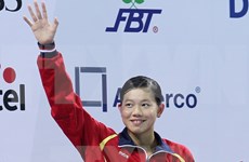 越南女子游泳名将阮氏映圆荣获世界锦标赛铜牌
