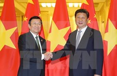 越南国家主席张晋创会见中共中央总书记、国家主席习近平