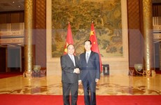 越南政府副总理阮春福与中国国务院副总理张高丽举行会谈