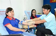 胡志明市数百人参加无偿献血活动