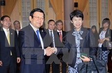越南国家主席张晋创会见日本企业代表团