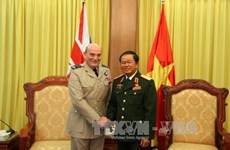 越南人民军队总参谋长杜伯巳大将会见英国副总参谋长