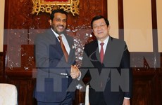 越南国家主席张晋创接见卡塔尔驻越大使