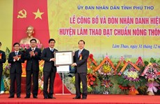 越南北方第一个山区半丘陵地区县份达到新农村标准