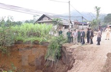 越南北件省发生地陷坑深约20米