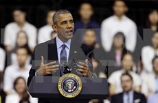 美国总统奥巴马与东南亚青年领袖倡议800多名成员进行交流