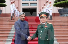 越南国防部长吴春历与印度国防部长马诺哈尔•帕里卡尔举行会谈