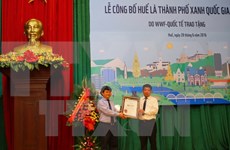 越南顺化市荣获世界自然基金会“2016年国家绿色城市”称号