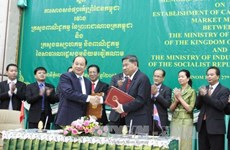 越南协助柬埔寨兴建“柬埔寨模范边境集市”