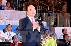 阮春福总理出席第5届亚洲沙滩运动会开幕式
