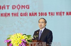 越南祖国阵线中央委员会主席阮善仁发起响应2016年世界勤俭日活动