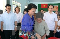 越南国会主席阮氏金银出席在槟椥省举行的民族大团结日活动