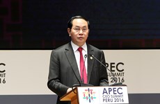 越南国家主席陈大光出席2016年亚太经合组织领导人会议周