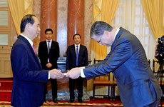 越南国家主席陈大光接受三国大使递交国书
