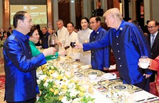 2017年APEC会议：越南国家主席陈大光主持晚宴 欢迎APEC领导人夫妇（组图）