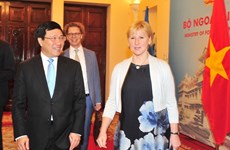 越南副总理范平明瑞典外交部长玛戈特・瓦尔斯特伦举行会谈（组图）