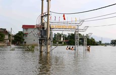 河内市国威县多乡仍被积水淹没（组图）