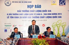 越南80家企业荣获2015年越南国家质量奖暨亚太国际质量奖