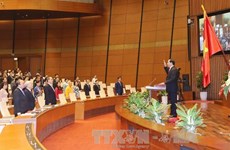 第十四届国会一次会议：陈大光主席的讲话彰显越南民族的决心和意志力