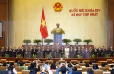 越南第十四届国会第一次会议：国会投票通过政府成员任命名单