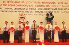 越南广南省开通朱莱至韩国海运集装箱航线