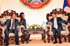 张明俊部长拜会老挝政府总理通伦•西苏里