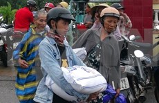 广治省红十字会向环境污染灾区渔民捐赠40吨大米