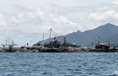 非法捕捞的两艘中国渔船遭印尼扣押
