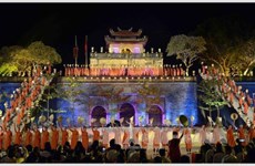 国会主席阮氏金银出席2016年河内奥黛节开幕式