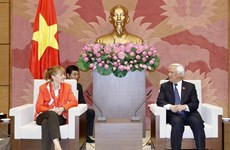 越南国会副主席汪周刘会见德国联邦议会副议长埃德尔加德·布尔曼