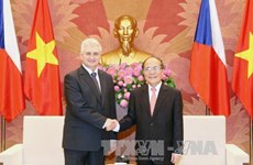 越南国会主席阮生雄与捷克参议院议长米兰·什捷赫举行会谈
