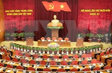 越共第十一届中央委员会第十四次全体会议闭幕