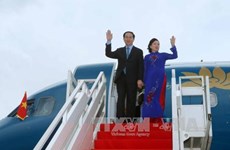 越南国家主席陈大光抵达金边开始对柬埔寨进行国事访问（组图）