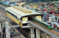 越南河内市吉灵-河东线轻轨项目开始试运营（组图）