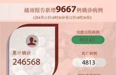 图表新闻：越南报告新增9667例确诊病例 新增死亡病例326例