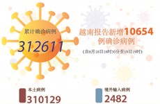 图表新闻：越南报告新增10654例确诊病例 新增死亡病例380例